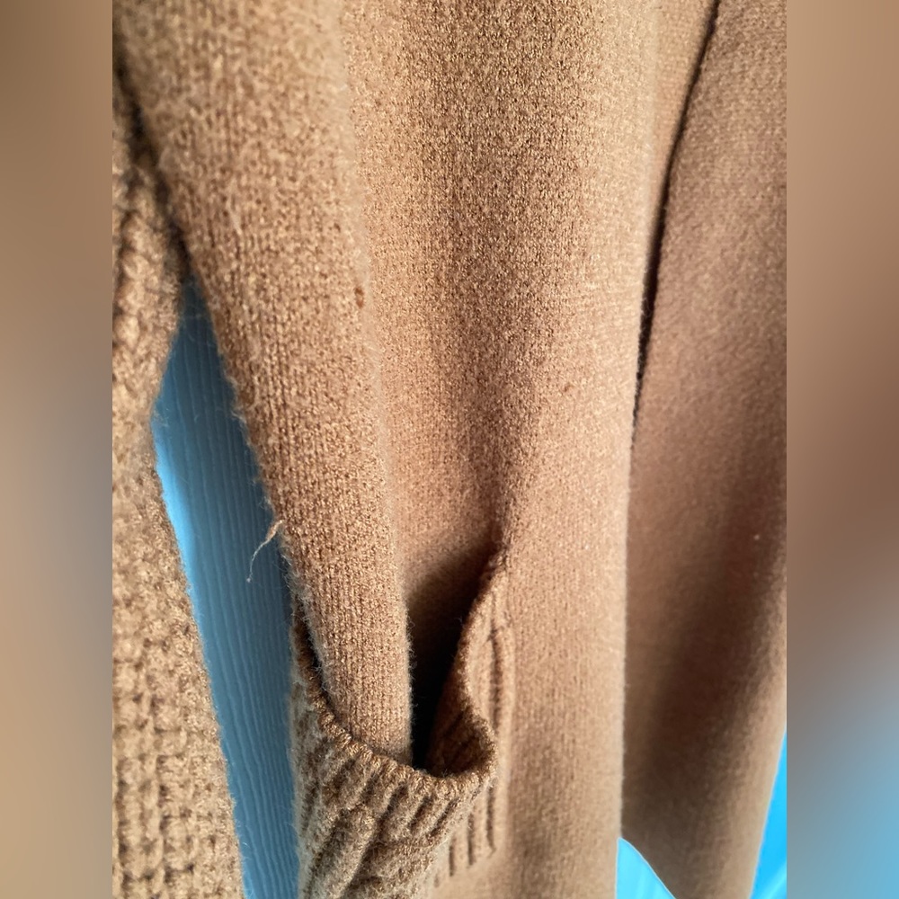 Lulu's Rust Cable Knit Open-Front Cardigan - Picture 13 of 16
